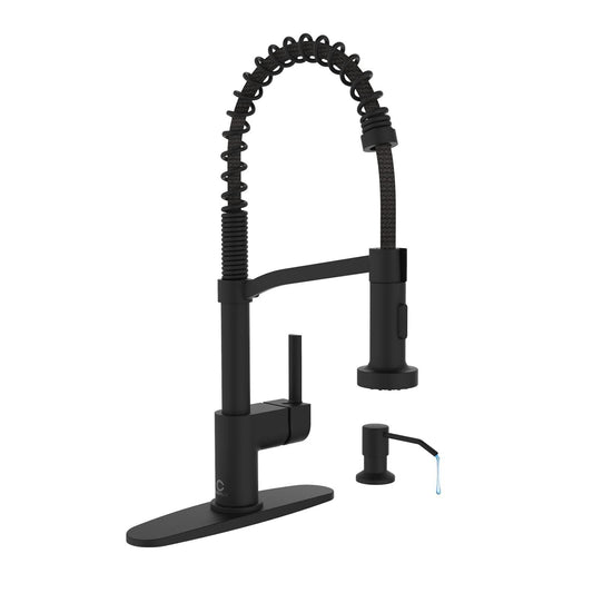 Black Kitchen Faucet Soap Dispenser, Faucet for Kitchen Sink, Kitchen Sink Fa...