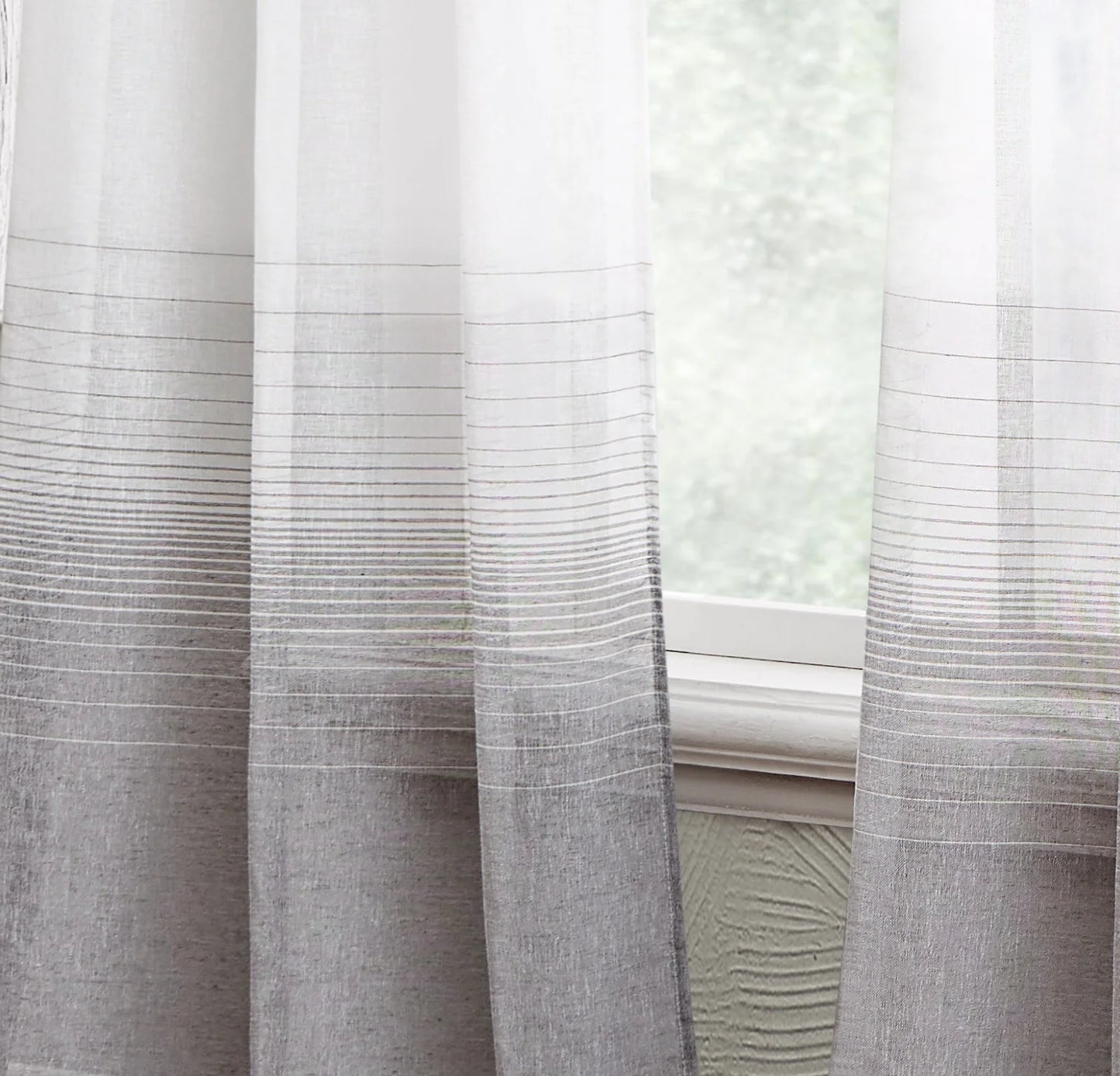 Linea 76" X 84" Linen-Look Ombre Grommet Panel Pair in Navy