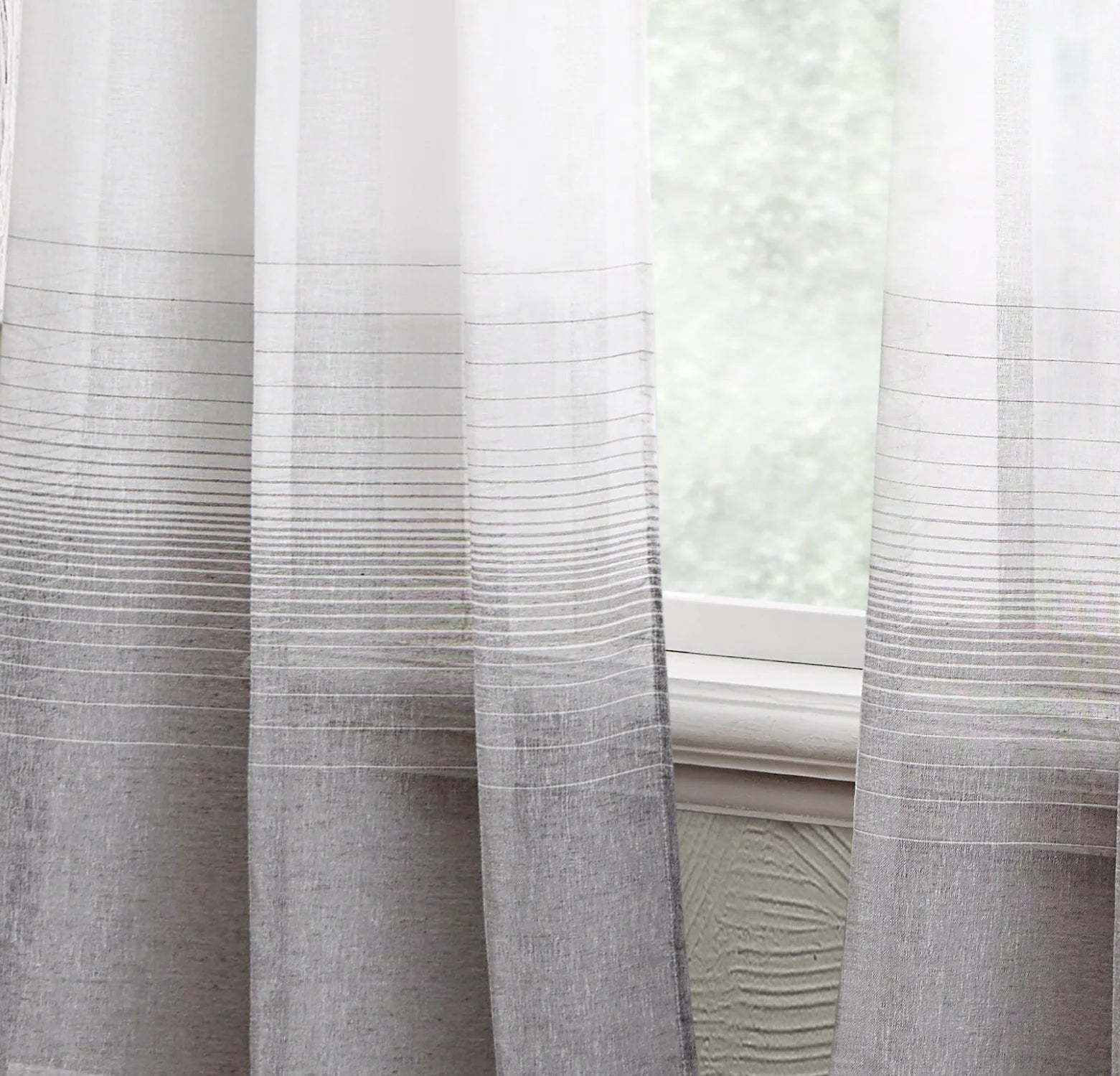 Linea 76" X 84" Linen-Look Ombre Grommet Panel Pair in Navy