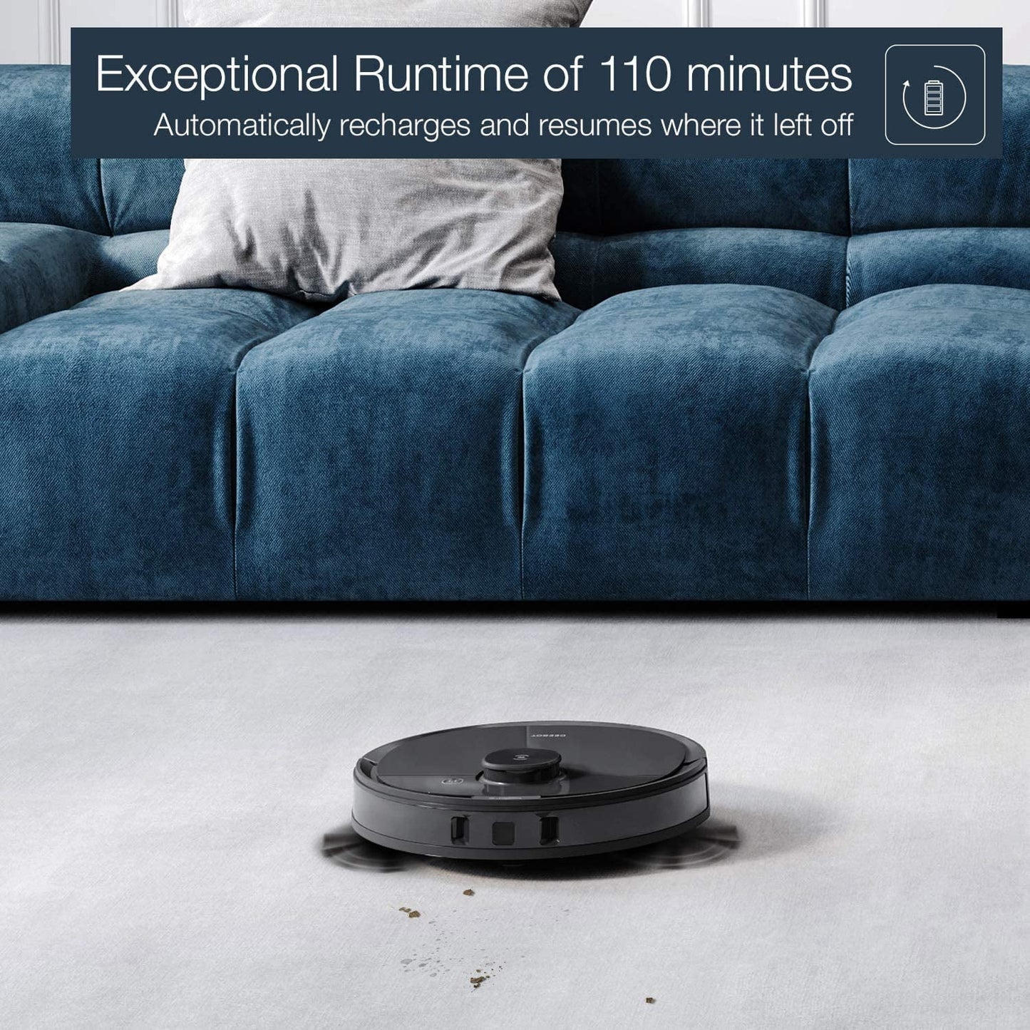 DEEBOT N8+ Vacuum & Mop Robot with Advanced Laser Mapping and Auto-Empty Station
