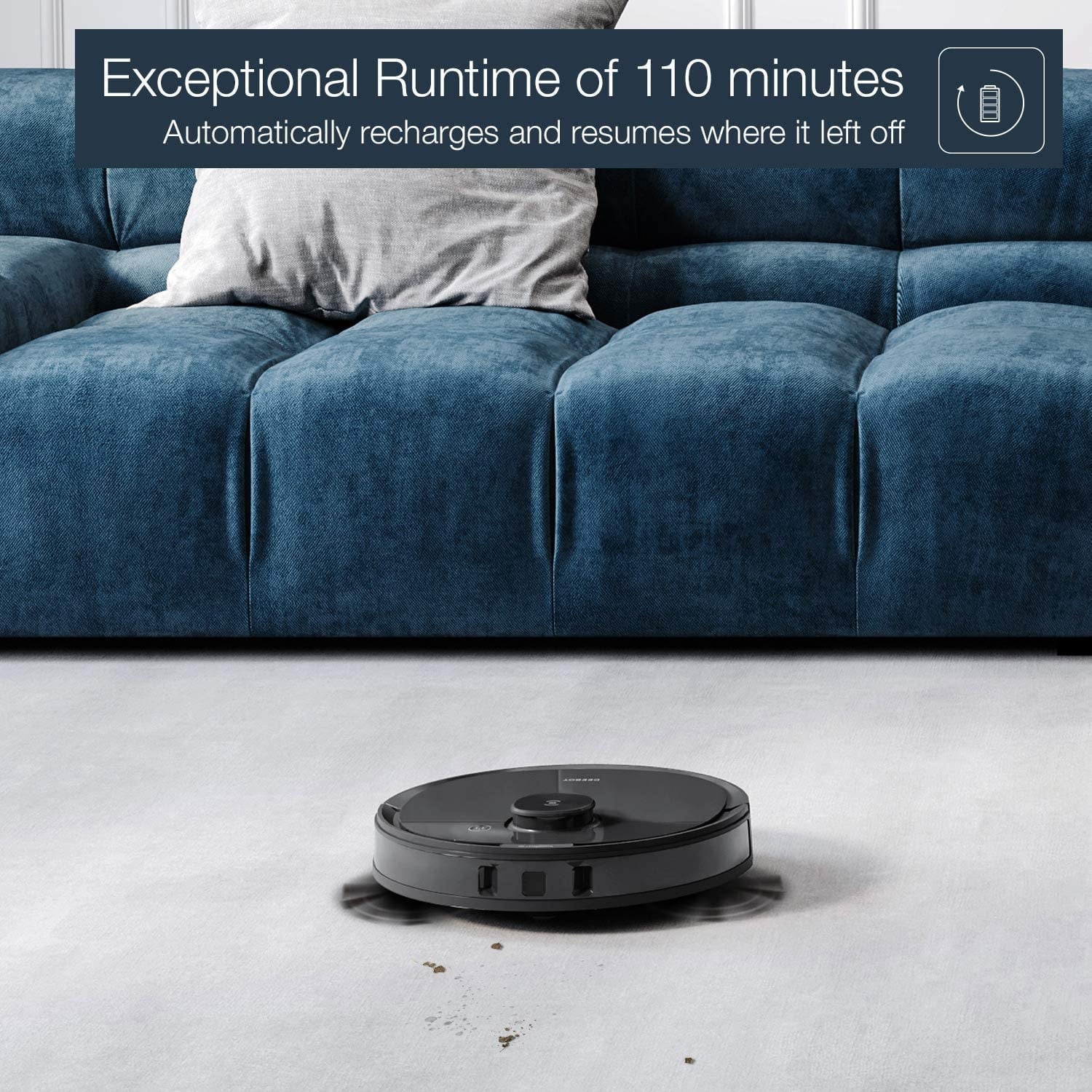 DEEBOT N8+ Vacuum & Mop Robot with Advanced Laser Mapping and Auto-Empty Station