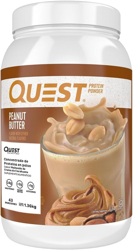 Nutrition Peanut Butter Protein Powder, 23G Protein, 1G Sugar, Low Carb, Gluten Free, 3 Pound, 43 Servings